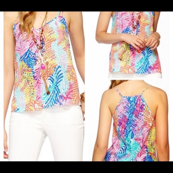 Lilly Pulitzer Tops - Lilly Pulitzer Silk Tank top. Gently used.